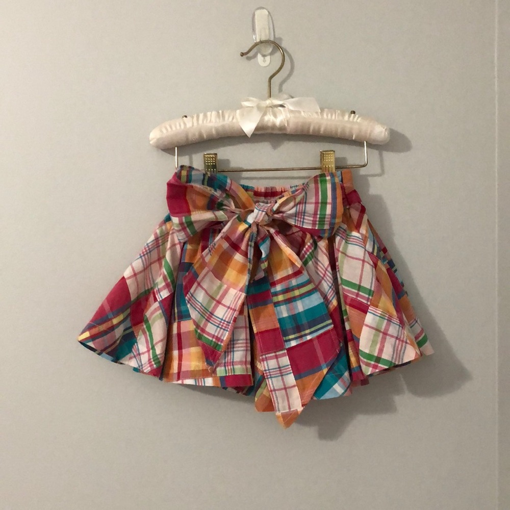 Kelly’s Kids Madras Plaid Patches Skirt